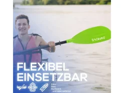 24Move Wassersport|Bootssport|Doppelpaddel Aluminium Paddel Stand-Up Paddling Kajak 220CM Verstellbar Grün