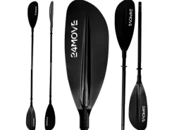 Doppelpaddel Aluminium Paddel Stand-Up Paddling Kajak 220CM Verstellbar Schwarz*24Move Clearance