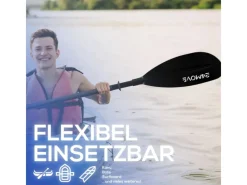 Doppelpaddel Aluminium Paddel Stand-Up Paddling Kajak 220CM Verstellbar Schwarz*24Move Clearance