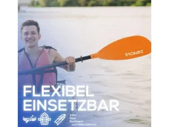 24Move Wassersport|Bootssport|Doppelpaddel Aluminium Paddel Stand-Up Paddling Kajak 220CM Verstellbar Koralle