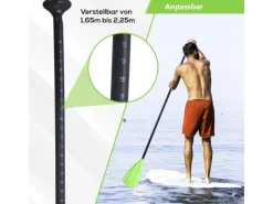 Paddel Doppelpaddel 2in1 - SUP Stand Up Board- Kajak - Aluminium 230cm - Grün*24Move
