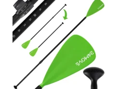 Paddel Einzelpaddel - SUP Stand Up Board Stechpaddel - Aluminium 210cm - Grün*24Move Sale
