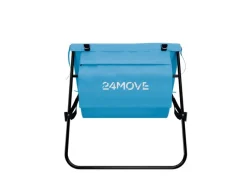 24Move Sonnenliegen|Strandmatte Klappbar Mit Rückenlehne&Tasche - Mit Gurt - Liegematte Blau