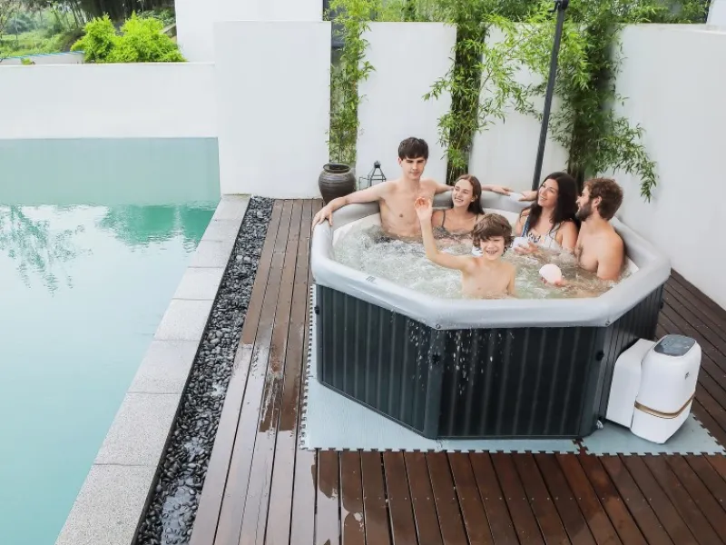 Outdoor Whirlpools|Mspa Frame Whirlpool mit Hydromassage Tuscany AirJet