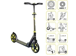Fitnessgeräte|Muuwmi Aluminium Scooter Pro Tretroller 215 mm ABEC 7 Kinder und Erwachsene GS-Geprüft Höhenverstellbar New Lime
