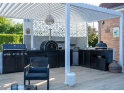 MyOutDoorKitchen Outdoorküchen|Eckmodul Large Black Collection