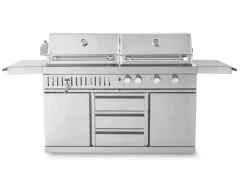 MyOutDoorKitchen Outdoorküchen|Freistehender Gas- und Holzkohlegrill Stainless Collection