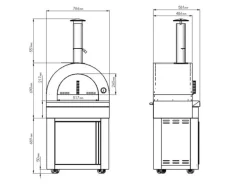 Holzbefeuerter Pizzaofen Naples Stainless Collection*MyOutDoorKitchen New