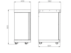Modul mit Schrank Small Stainless Collection*MyOutDoorKitchen Best