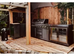 MyOutDoorKitchen Outdoorküchen|Zweitüriger Modul-Kühlschrank Black Collection