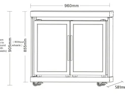 MyOutDoorKitchen Outdoorküchen|Zweitüriger Modul-Kühlschrank Black Collection