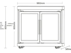 MyOutDoorKitchen Kühlboxen|Outdoorküchen|Zweitüriger Modul-Kühlschrank Stainless Collection