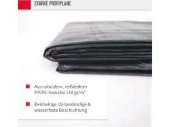 Abdeckplane Profi 140 g/m² Gewebeplane 5 m x 8 m*Noor Outlet