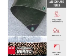 Abdeckplane Super 200 g/m² Gewebeplane 4 m x 6 m*Noor Online