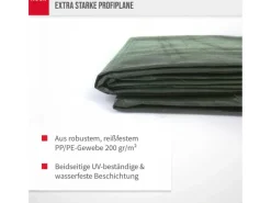 Noor Pavillons|Pool Abdeckung|Abdeckplane Super 200 g/m² Gewebeplane 3 m x 6 m