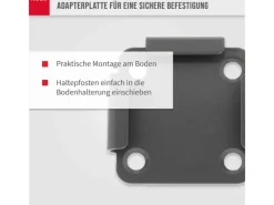 Noor Zubehör Für Sonnenschutz|Bodenhalterung Adapter für Seitenmarkise Exklusiv 85 mm x 90 mm Metall