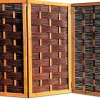 Paravent Deluxe Weide 3-teilig 120 cm x 180 cm x 5 cm Naturfarbe*Noor Sale