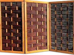 Paravent Deluxe Weide 3-teilig 120 cm x 180 cm x 5 cm Naturfarbe*Noor Sale