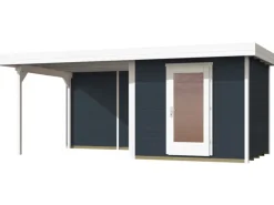 Holz-Gartenhaus Florenz Flachdach Lasiert 530 cm x 314 cm*OBI Outdoor Living Discount