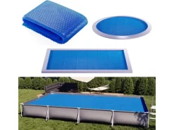 Pool Abdeckung|OK-Living Solarfolie Blau 700 cm Robuste 400 My Solarplane