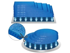 Pool Abdeckung|OK-Living Solarfolie Blau 700 cm Robuste 400 My Solarplane