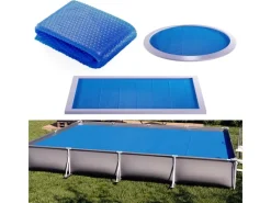 Pool Abdeckung|OK-Living Solarfolie Blau 600 cm Robuste 400 My Solarplane