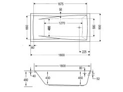 Whirlpool Atlanta Exklusiv 180 cm x 80 cm Weiß*Ottofond