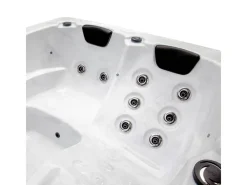 Home Deluxe Outdoor Whirlpools|Outdoor Whirlpool White Marble Pure ohne Treppe und Thermoabdeckung