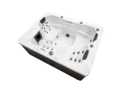 Home Deluxe Outdoor Whirlpools|Outdoor Whirlpool White Marble Pure ohne Treppe und Thermoabdeckung