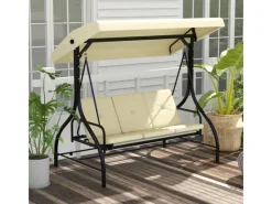 2 in 1 Hollywoodschaukel mit Liegefunktion 195 x 117 x 175 cm*Outsunny Hot