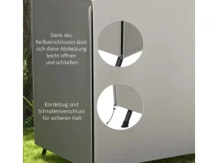 Outsunny Schutzhüllen|Abdeckung für Hollywoodschaukel Wasserfest Grau 177 x 114 x 152cm