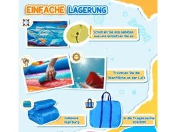 Outsunny Wasserspielzeug|Aufblasbare Hüpfburg mit Gebläse Wasserpark für Kinder