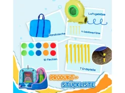 Outsunny Wasserspielzeug|Aufblasbare Hüpfburg mit Gebläse Wasserpark für Kinder