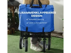 Bollerwagen Faltbar 360 Grad 93 x 49 x 75-100 cm*Outsunny New
