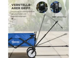 Bollerwagen Faltbar 360 Grad 93 x 49 x 75-100 cm*Outsunny New