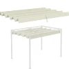 Outsunny Gartenlauben|Ersatz-Vordach Polyester Cremeweiß 286L x 245B x 23H cm