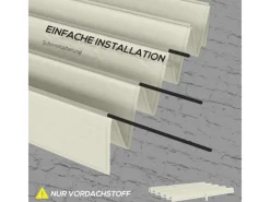 Outsunny Gartenlauben|Ersatz-Vordach Polyester Cremeweiß 286L x 245B x 23H cm