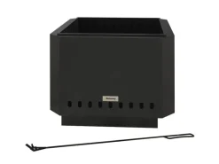 Feuerschale Metall Schwarz 48L x 48B x 41H cm*Outsunny Hot