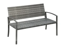 Gartenbank in Rattanoptik mit Stahlrahmen*Outsunny Discount