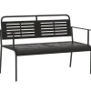 Gartenbank 2-Sitzer Stahl 121L x 64B x 84H cm Schwarz*Outsunny New