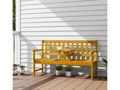 Gartenbank 2-Sitzer Akazienholz 149L x 56 5B x 89H cm Teak*Outsunny Best