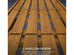 Gartenbank 2-Sitzer Akazienholz 149L x 56 5B x 89H cm Teak*Outsunny Best