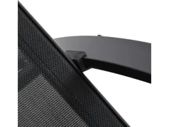 Gartenliege mit Tisch und 2 Sonnenliegen Metall Schwarz*Outsunny Discount