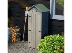 Gartenschrank mit Fachböden Asphaltdach Holz 77 x 54,2 x 179 cm*Outsunny Best