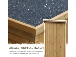 Gartenschrank Tannenholz Natur 87 x 46,5 x 160 cm*Outsunny Best