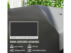 Outsunny Grillzubehör|Grillabdeckung Oxfordstoff Schwarz 147L x 61B x 122H cm