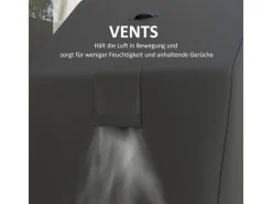 Outsunny Grillzubehör|Grillabdeckung Oxfordstoff Schwarz 147L x 61B x 122H cm