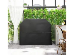 Outsunny Grillzubehör|Grillabdeckung Oxfordstoff Schwarz 147L x 61B x 122H cm