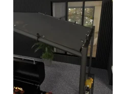 Grillpavillon  Stahl Polyesterstoff Dunkelgrau 277L x 149B x 230H cm*Outsunny Best