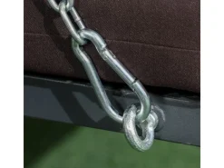 Outsunny Hollywoodschaukeln|Hollywoodschaukel 3-Sitzer mit  Sonnendach Braun 198 x 118 x 168 cm